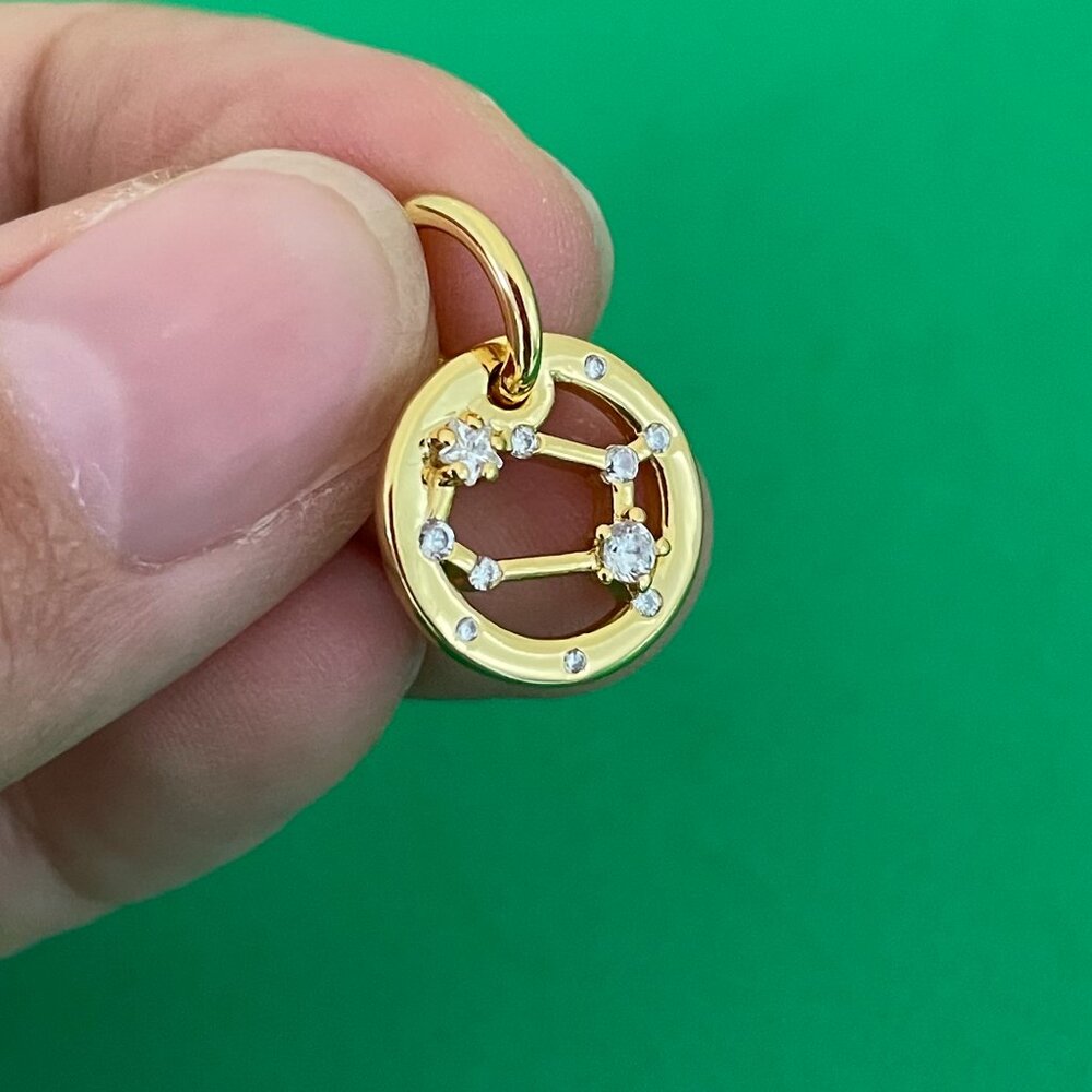 Pandora Diamond Halo Gemini Charm Constellation Zodiac Pendant Gift
